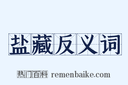 盐藏反义词是什么意思的图片